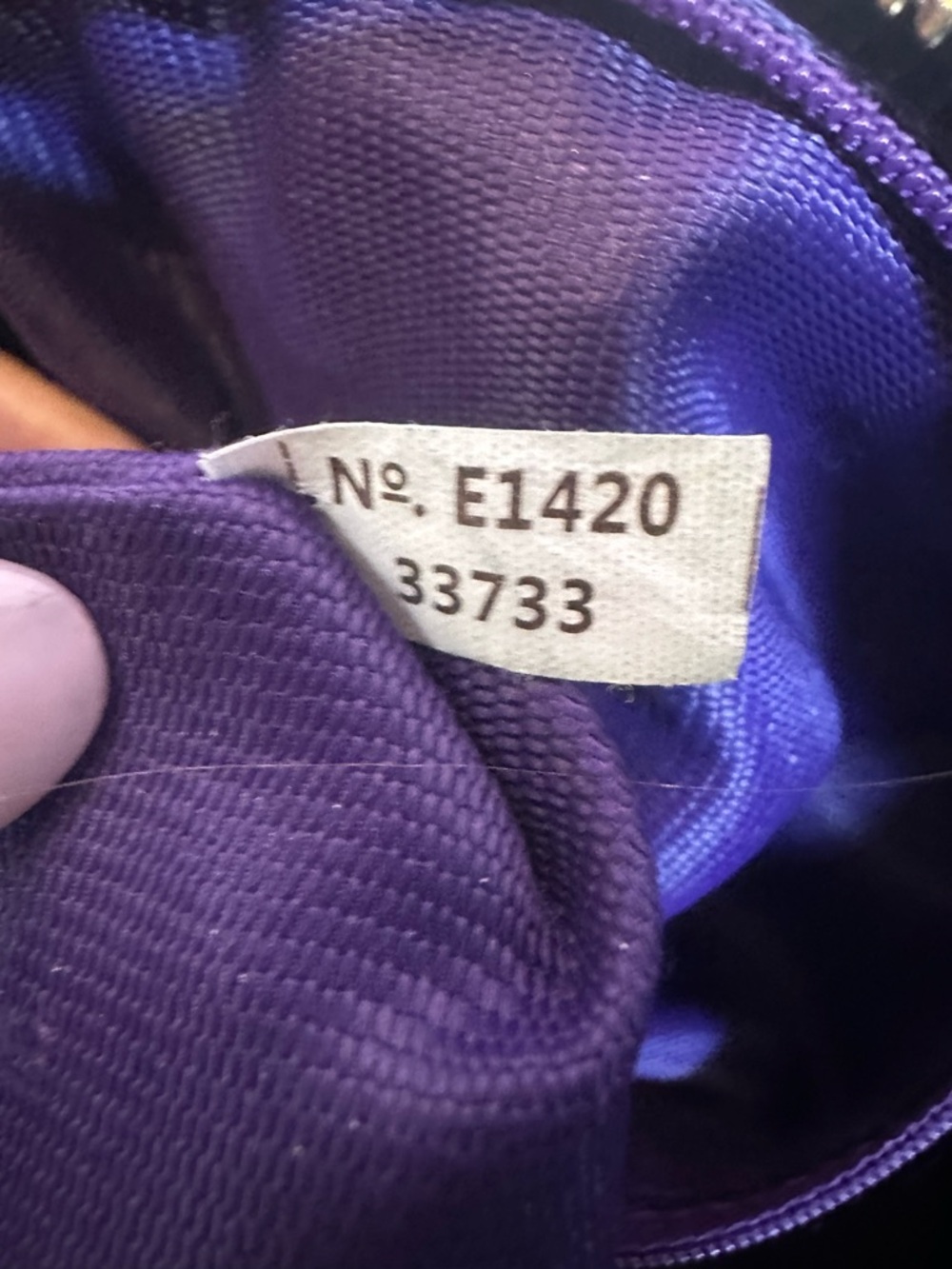 COACH Like New Kelsey Two Toned Blue & Purple Pebbled Leather Satchel - Picture 12 of 15